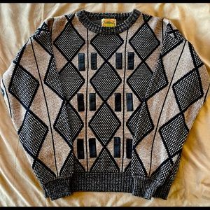 BRAD RICHARDS Vintage Leathered Patchwork Sweater